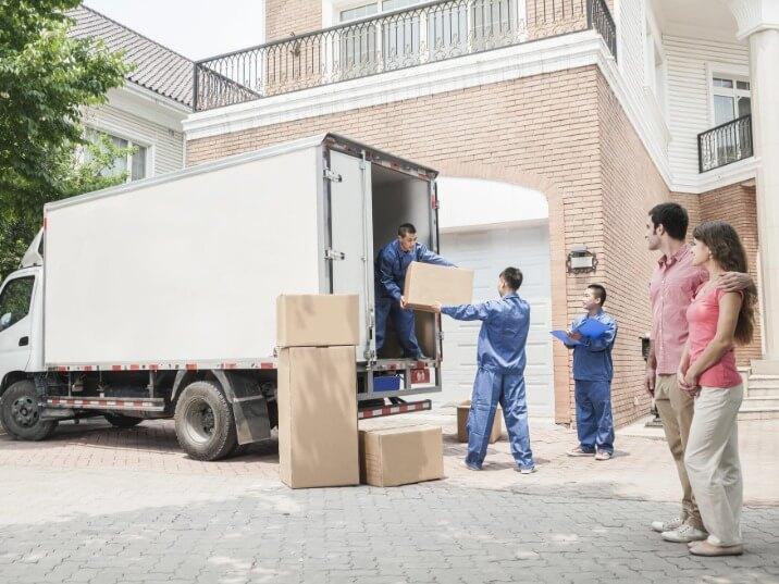 continuous loading of household items into a long distance moving truck in Vacaville